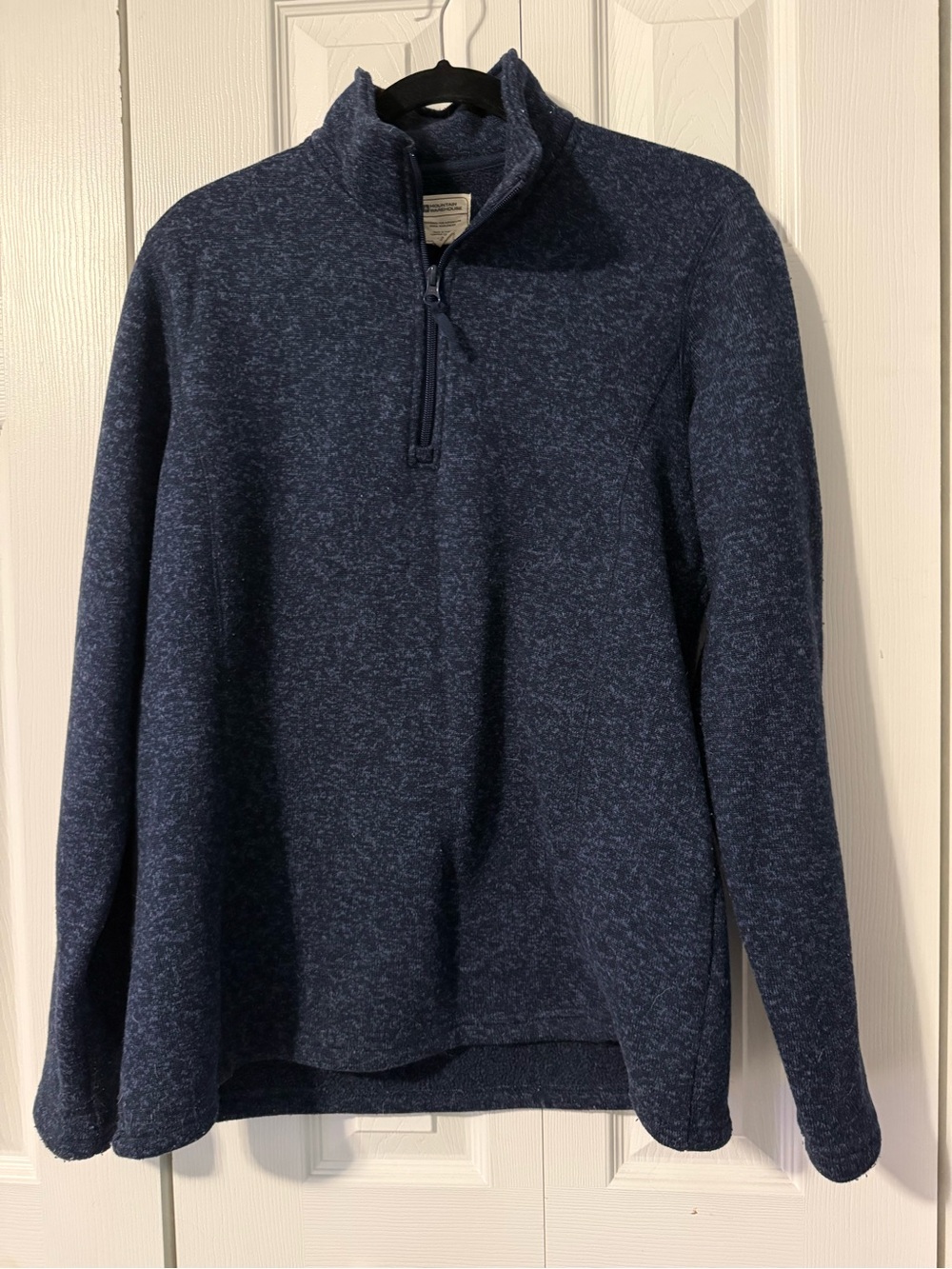 Women's Heathered Navy Quarter-Zip Pullover Sweater